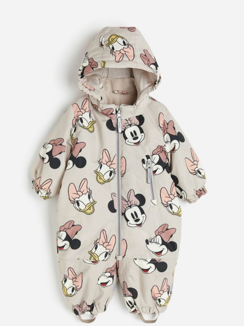 H&M Pink Minnie & Daisy Hooded One-Piece Snowsuit 6M